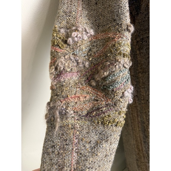 Vintage Marcia Phillips Weavings Coat Textured Wearable Art Artsy Boho - Picture 3 of 16